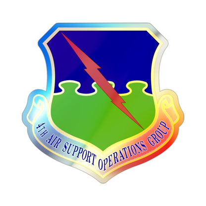 4 Air Support Operations Group USAFE (U.S. Air Force) Holographic STICKER Die-Cut Vinyl Decal-2 Inch-The Sticker Space