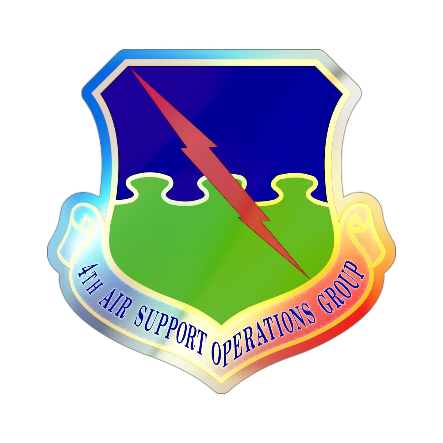 4 Air Support Operations Group USAFE (U.S. Air Force) Holographic STICKER Die-Cut Vinyl Decal-3 Inch-The Sticker Space