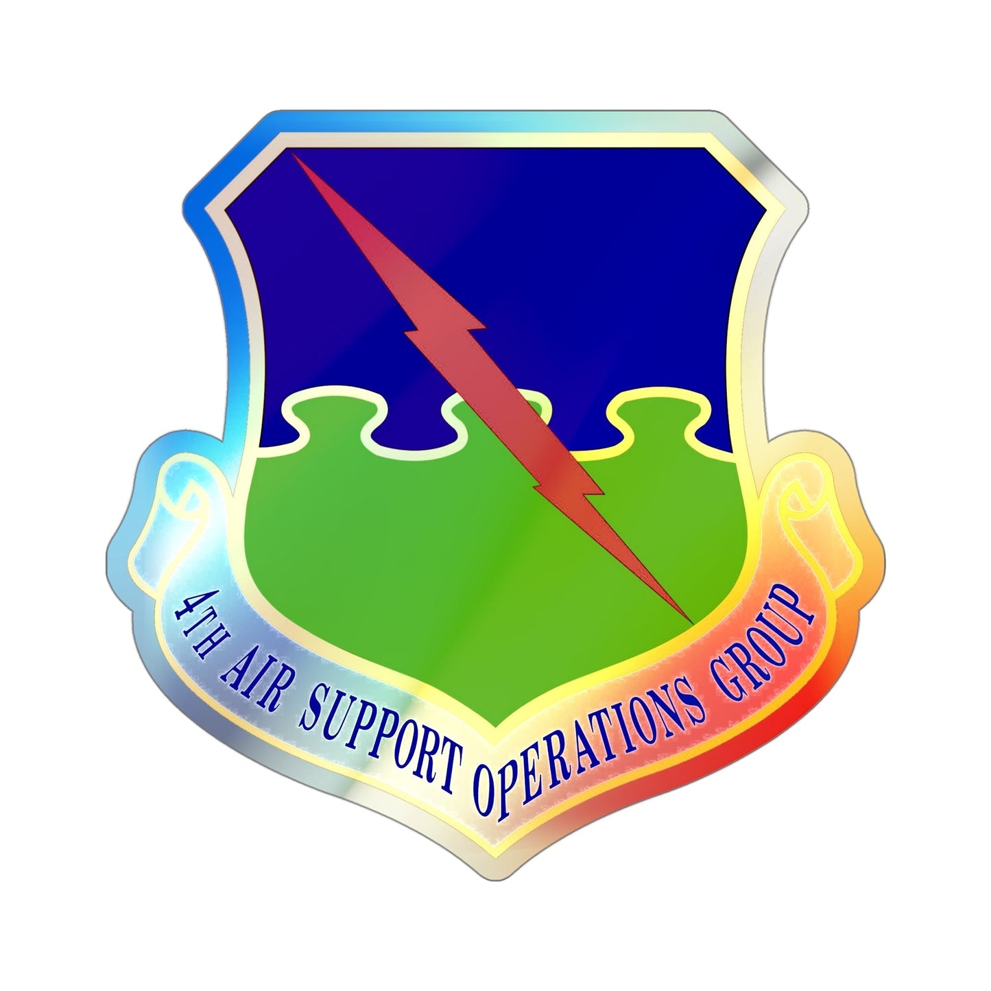 4 Air Support Operations Group USAFE (U.S. Air Force) Holographic STICKER Die-Cut Vinyl Decal-4 Inch-The Sticker Space