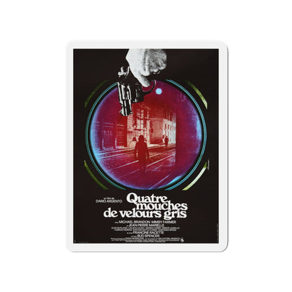 4 FLIES ON GREY VELVET (FRENCH) 1971 Movie Poster - Die-Cut Magnet-4" x 4"-The Sticker Space