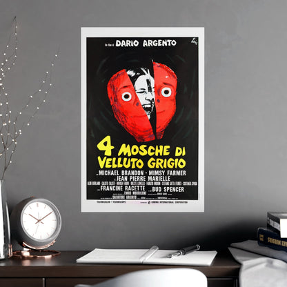 4 FLIES ON GREY VELVET (ITALIAN) 1971 - Paper Movie Poster-The Sticker Space