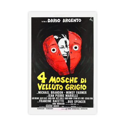 4 FLIES ON GREY VELVET (ITALIAN) 1971 - Paper Movie Poster-16″ x 24″ (Vertical)-The Sticker Space