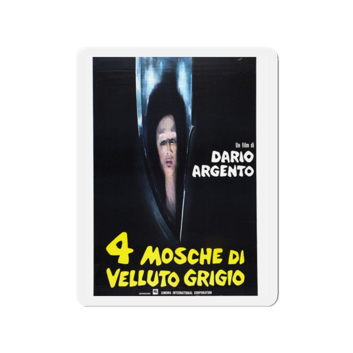 4 FLIES ON GREY VELVET (ITALIAN) 2 1971 Movie Poster - Die-Cut Magnet-2" x 2"-The Sticker Space