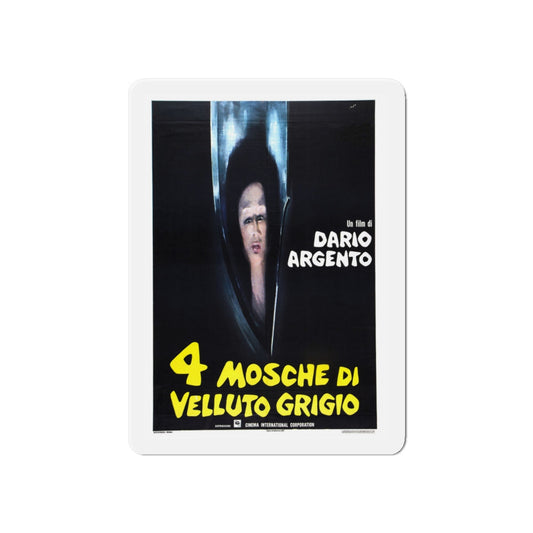 4 FLIES ON GREY VELVET (ITALIAN) 2 1971 Movie Poster - Die-Cut Magnet-6 × 6"-The Sticker Space