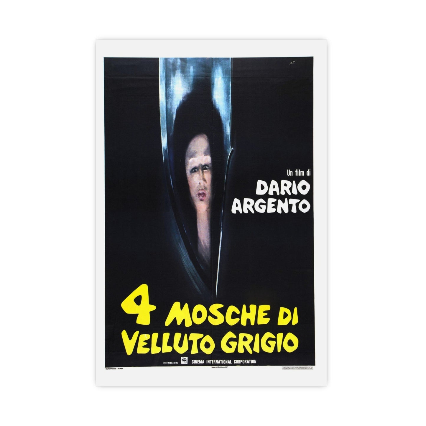 4 FLIES ON GREY VELVET (ITALIAN) 2 1971 - Paper Movie Poster-16″ x 24″ (Vertical)-The Sticker Space