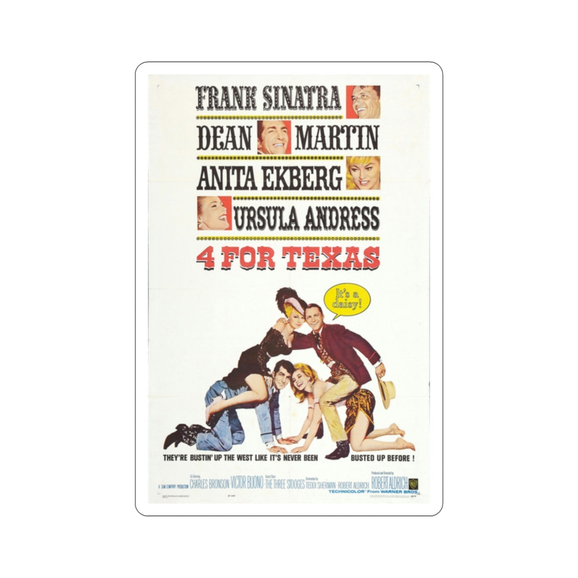 4 for Texas 1963 Movie Poster STICKER Vinyl Die-Cut Decal-2 Inch-The Sticker Space
