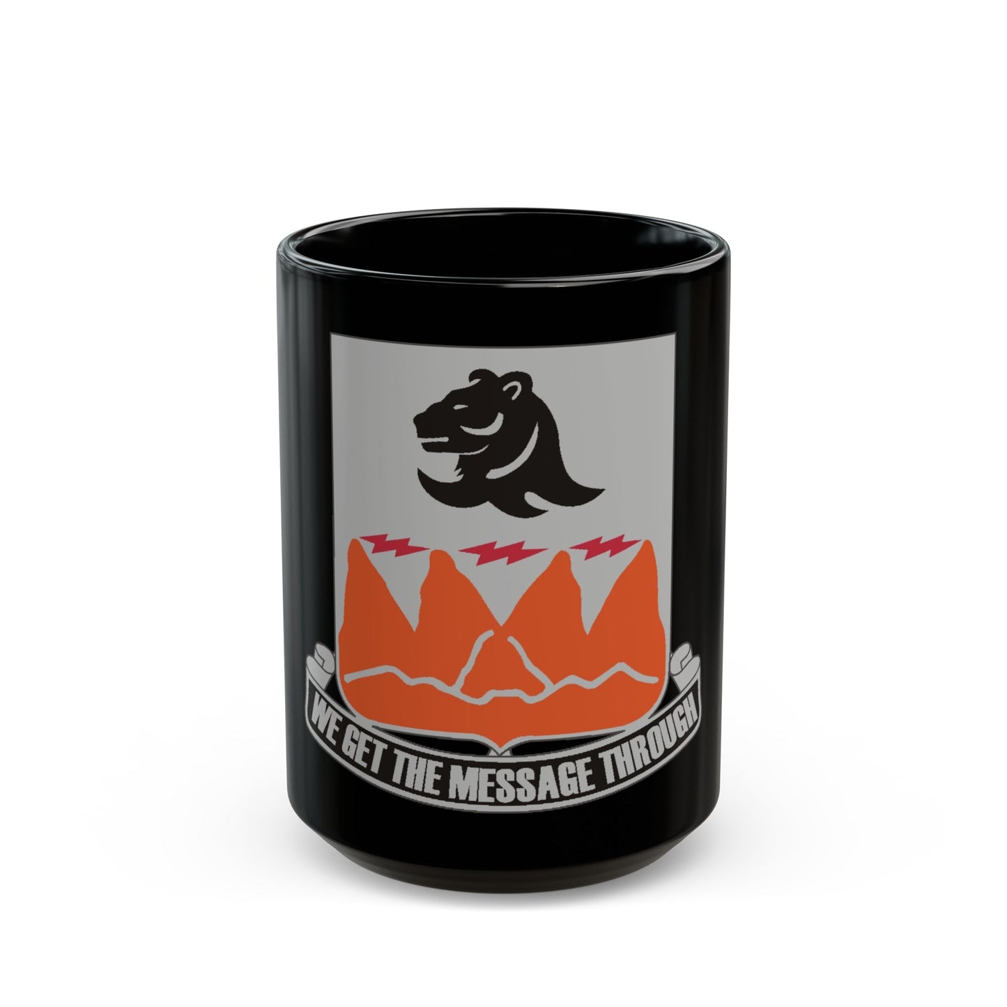 4 Signal Battalion (U.S. Army) Black Coffee Mug-15oz-The Sticker Space