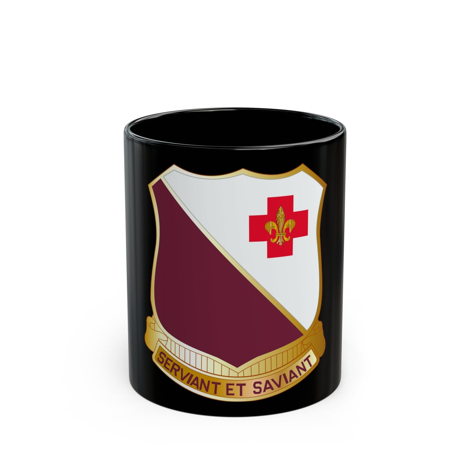 40 Medical Battalion (U.S. Army) Black Coffee Mug-11oz-The Sticker Space