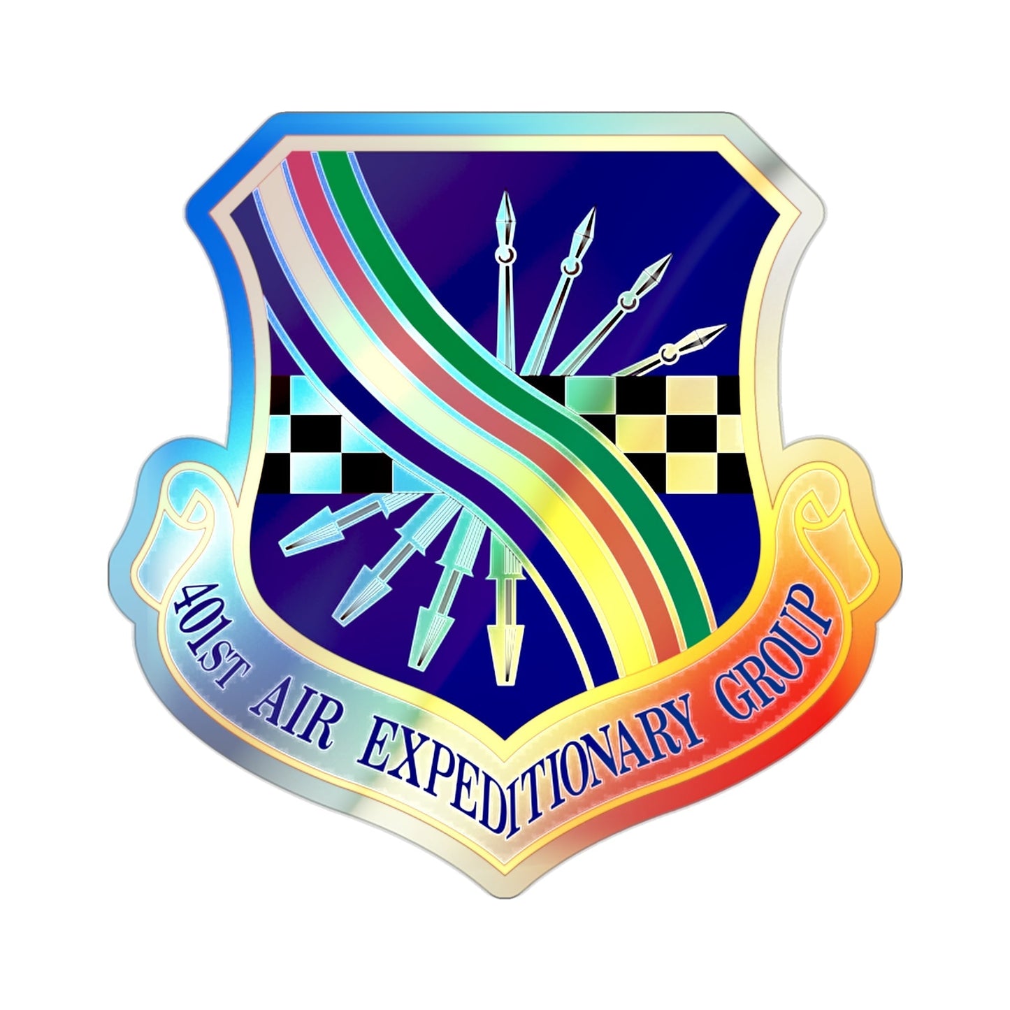 401st Air Expeditionary Group (U.S. Air Force) Holographic STICKER Die-Cut Vinyl Decal-2 Inch-The Sticker Space