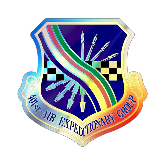 401st Air Expeditionary Group (U.S. Air Force) Holographic STICKER Die-Cut Vinyl Decal-6 Inch-The Sticker Space