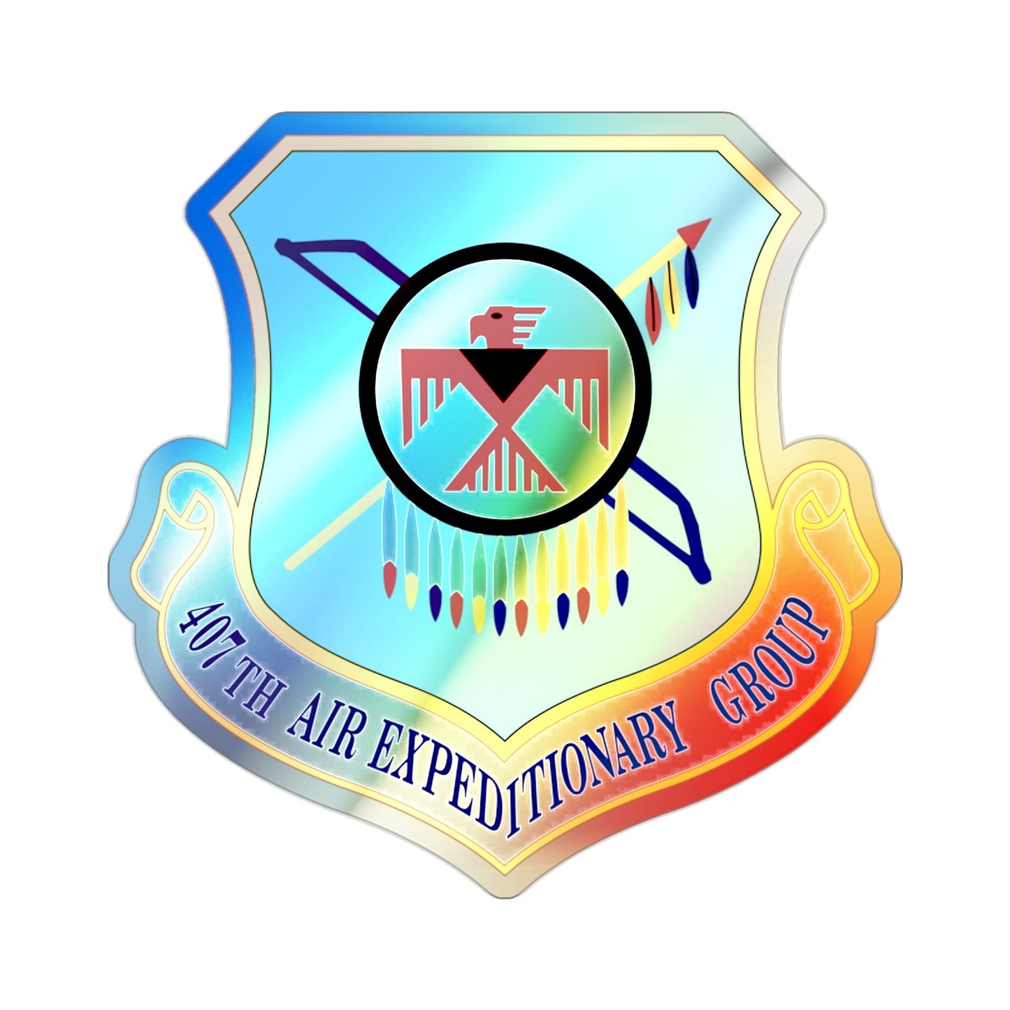 407th Air Expeditionary Group (U.S. Air Force) Holographic STICKER Die-Cut Vinyl Decal-2 Inch-The Sticker Space