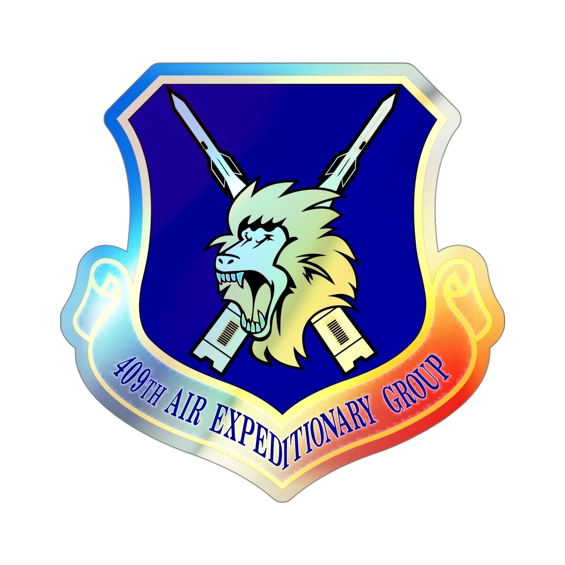 409th Air Expeditionary Group (U.S. Air Force) Holographic STICKER Die-Cut Vinyl Decal-4 Inch-The Sticker Space