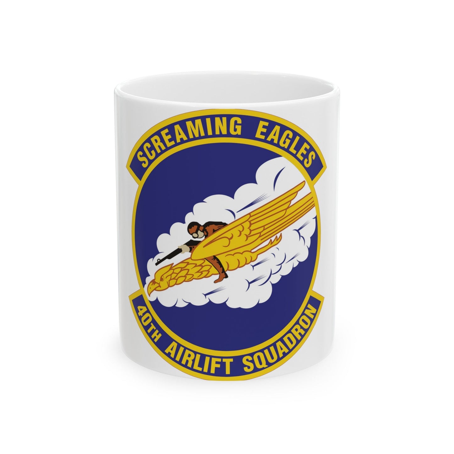40th Airlift Squadron (U.S. Air Force) White Coffee Mug-11oz-The Sticker Space