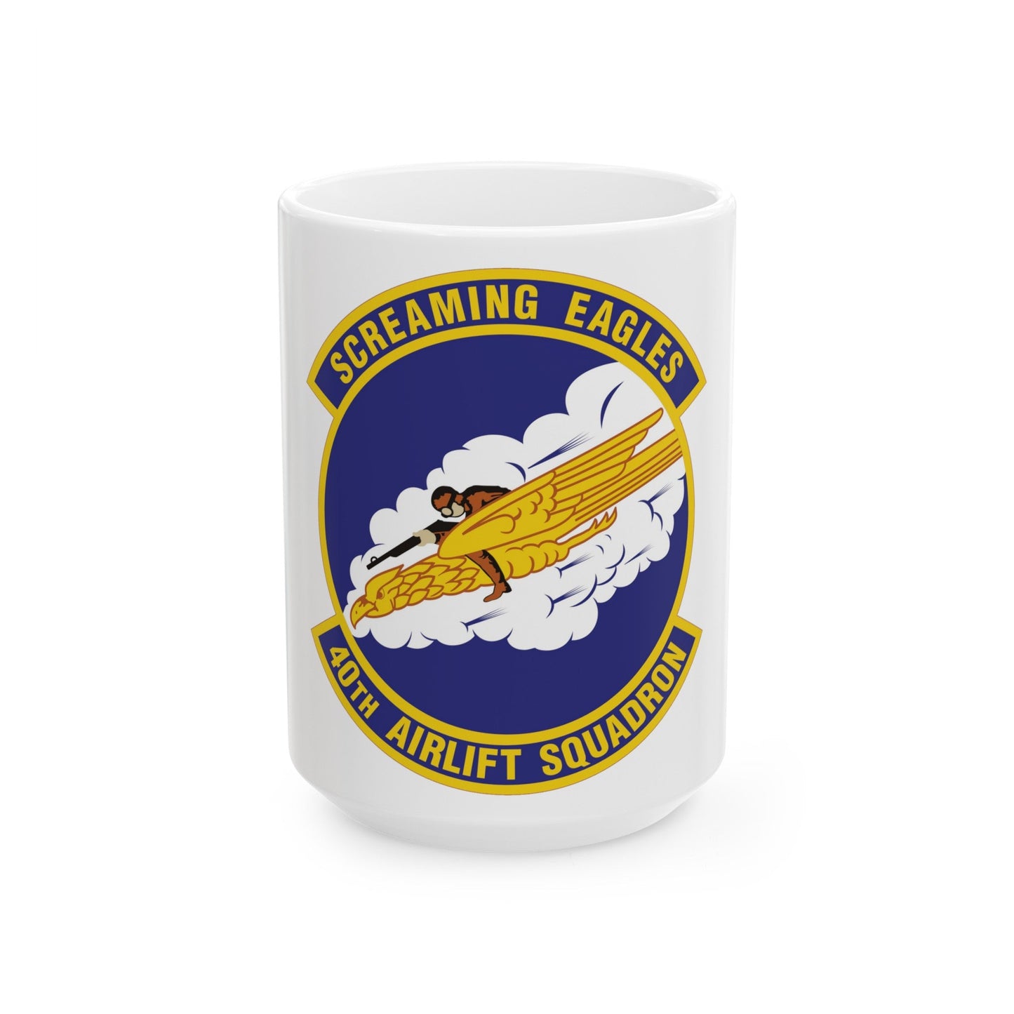 40th Airlift Squadron (U.S. Air Force) White Coffee Mug-15oz-The Sticker Space