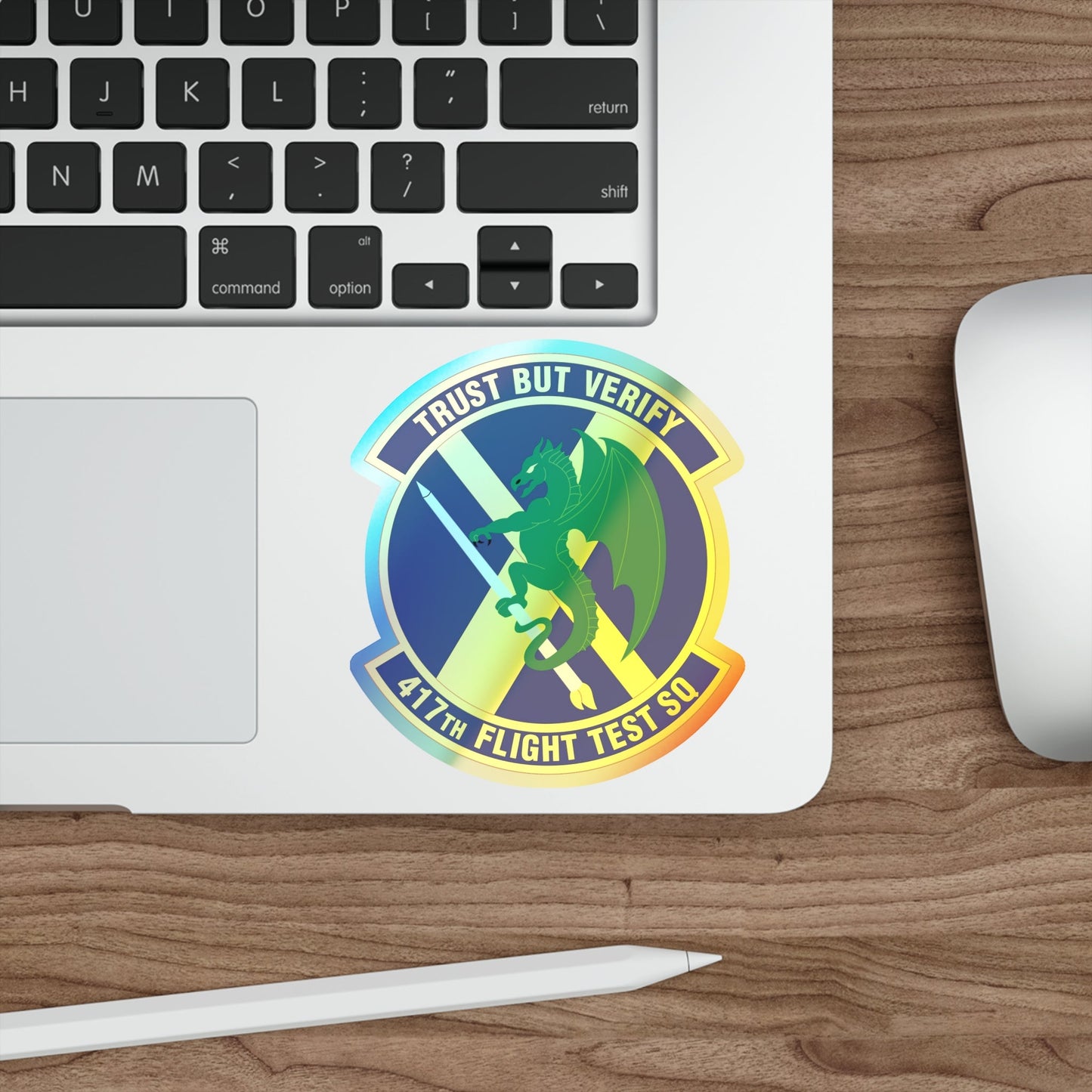 417th Flight Test Squadron (U.S. Air Force) Holographic STICKER Die-Cut Vinyl Decal-The Sticker Space