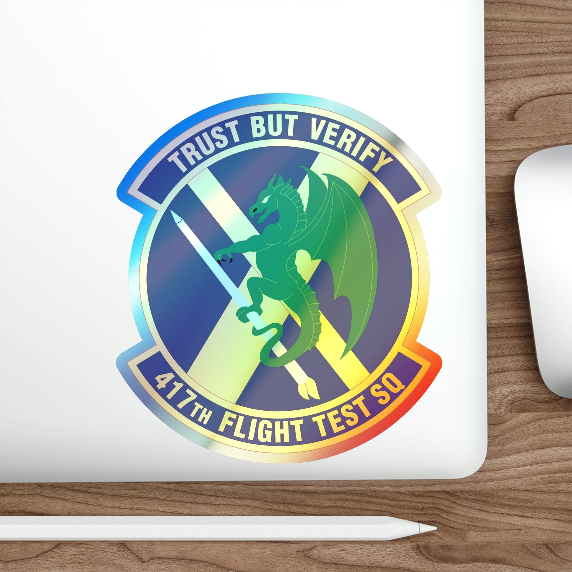 417th Flight Test Squadron (U.S. Air Force) Holographic STICKER Die-Cut Vinyl Decal-The Sticker Space
