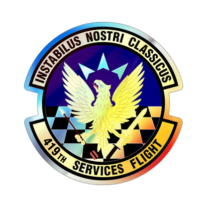 419th Services Flight (U.S. Air Force) Holographic STICKER Die-Cut Vinyl Decal-5 Inch-The Sticker Space