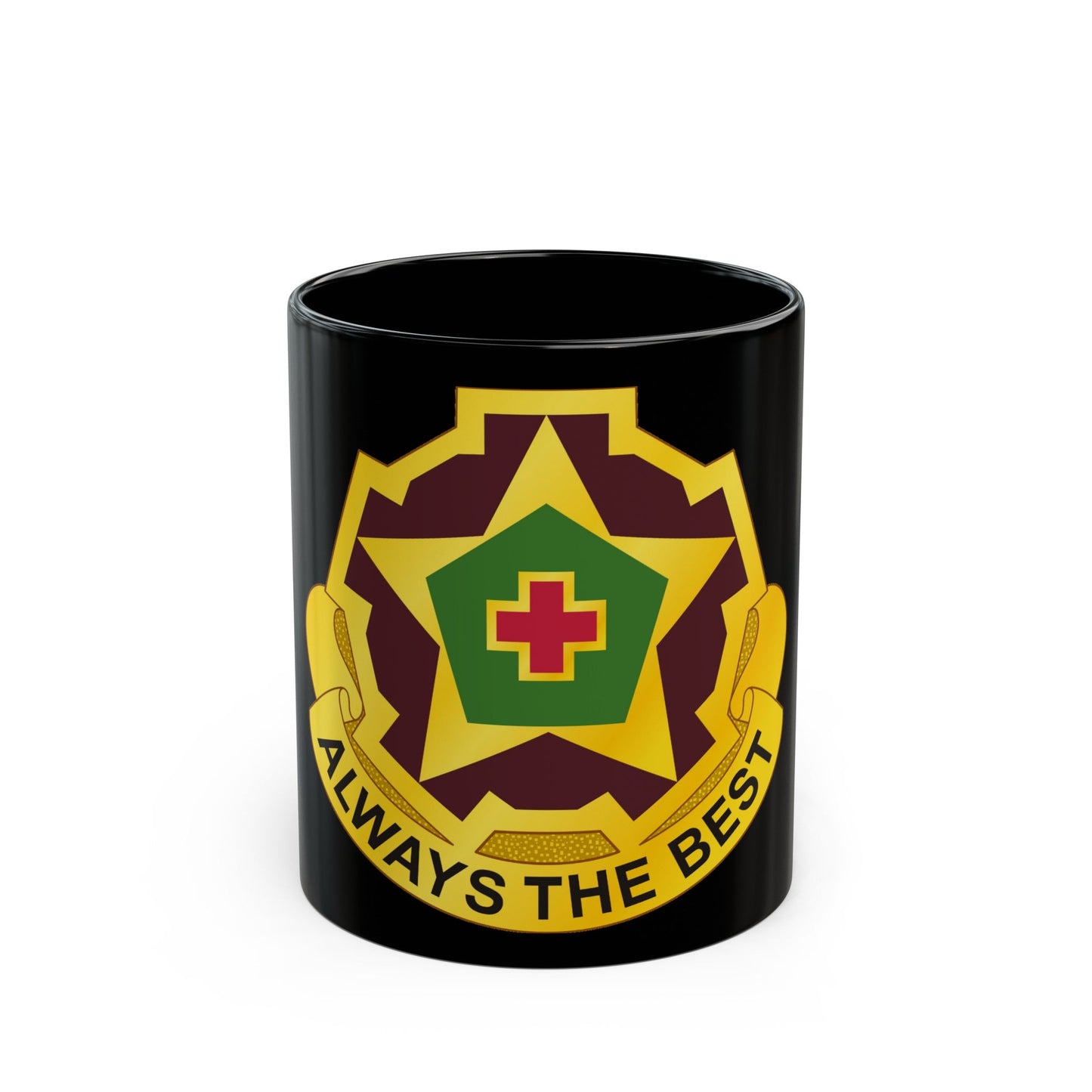 42 Field Hospital (U.S. Army) Black Coffee Mug-11oz-The Sticker Space
