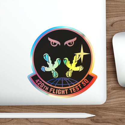 420 Flight Test Squdron AFMC (U.S. Air Force) Holographic STICKER Die-Cut Vinyl Decal-The Sticker Space