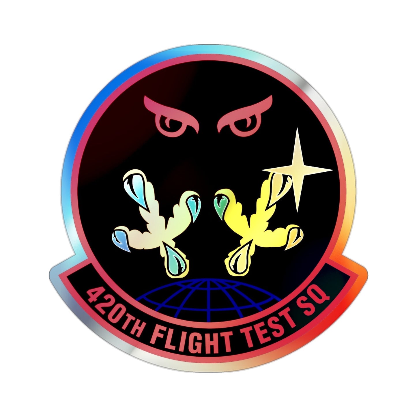 420 Flight Test Squdron AFMC (U.S. Air Force) Holographic STICKER Die-Cut Vinyl Decal-2 Inch-The Sticker Space