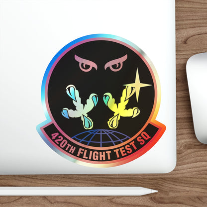 420 Flight Test Squdron AFMC (U.S. Air Force) Holographic STICKER Die-Cut Vinyl Decal-The Sticker Space