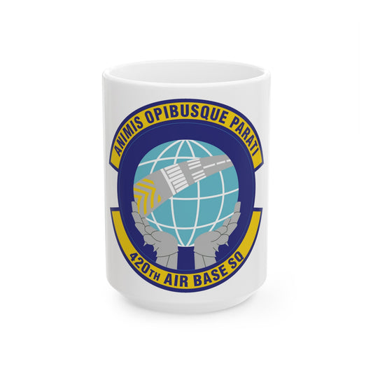 420th Air Base Squadron (U.S. Air Force) White Coffee Mug-15oz-The Sticker Space