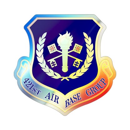 421st Air Base Group (U.S. Air Force) Holographic STICKER Die-Cut Vinyl Decal-2 Inch-The Sticker Space