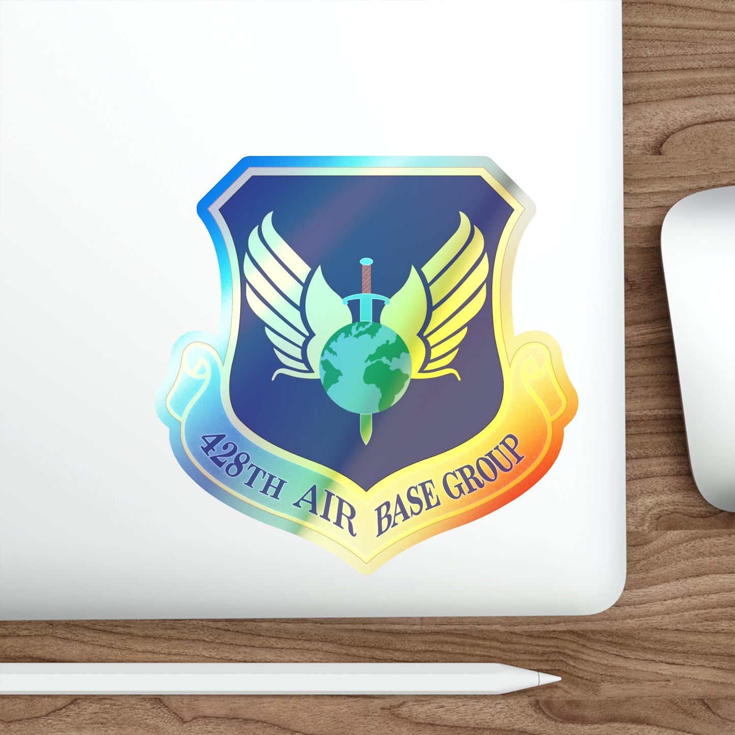 428th Air Base Group (U.S. Air Force) Holographic STICKER Die-Cut Vinyl Decal-The Sticker Space