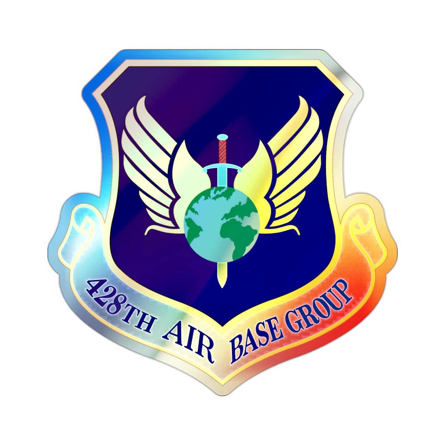 428th Air Base Group (U.S. Air Force) Holographic STICKER Die-Cut Vinyl Decal-2 Inch-The Sticker Space