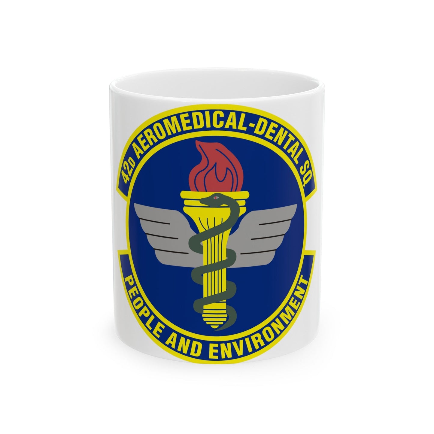 42d Aeromedical Dental Squadron (U.S. Air Force) White Coffee Mug-11oz-The Sticker Space