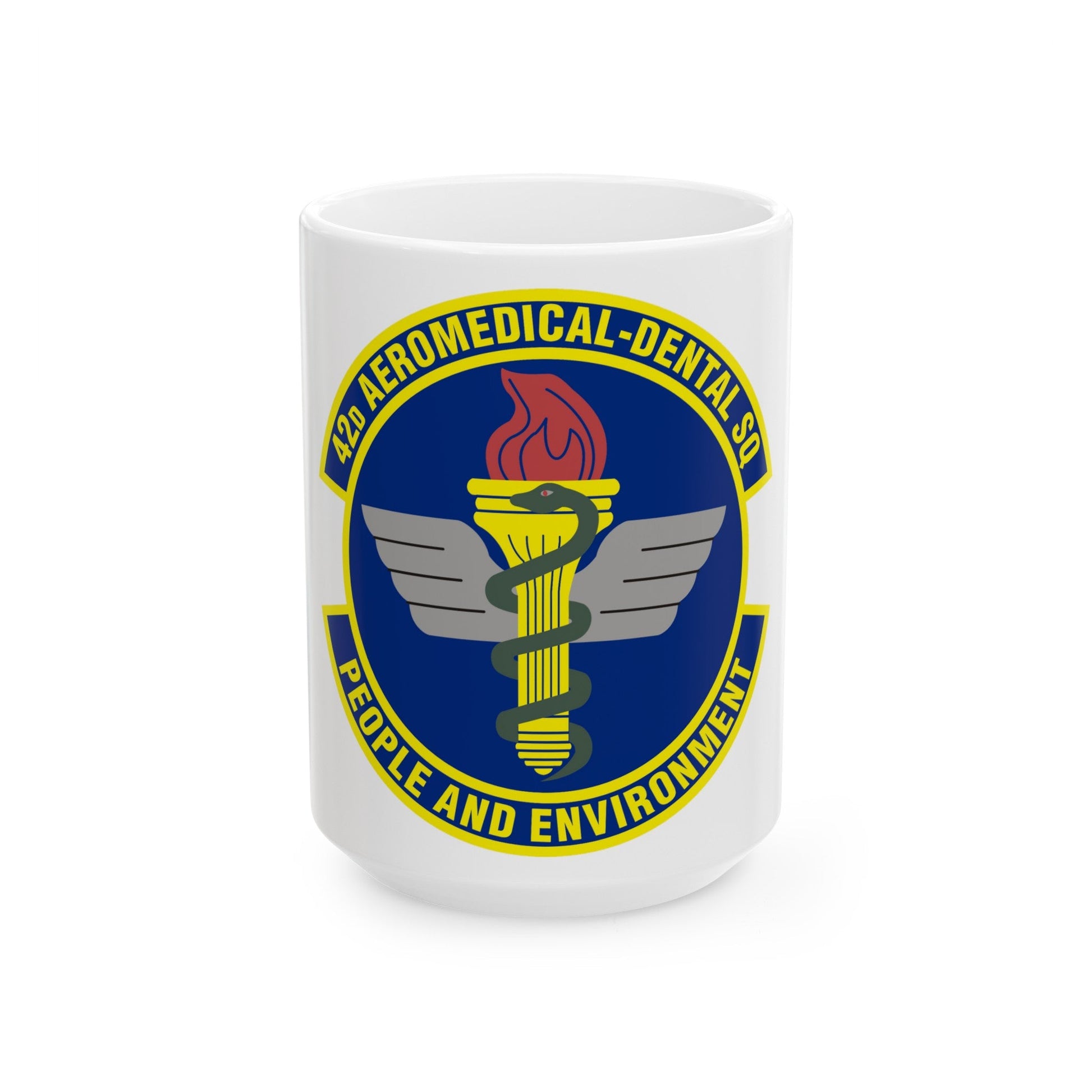 42d Aeromedical Dental Squadron (U.S. Air Force) White Coffee Mug-15oz-The Sticker Space