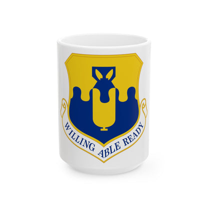 43 Air Mobility Operations Group AMC (U.S. Air Force) White Coffee Mug-15oz-The Sticker Space