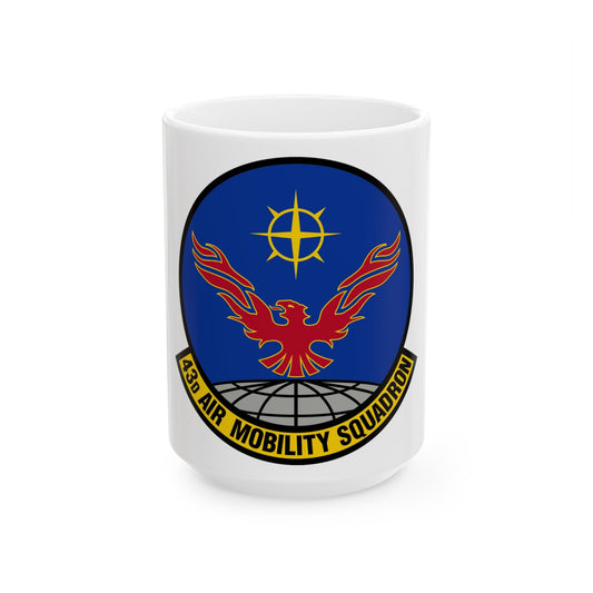 43 Air Mobility Squadron AMC (U.S. Air Force) White Coffee Mug