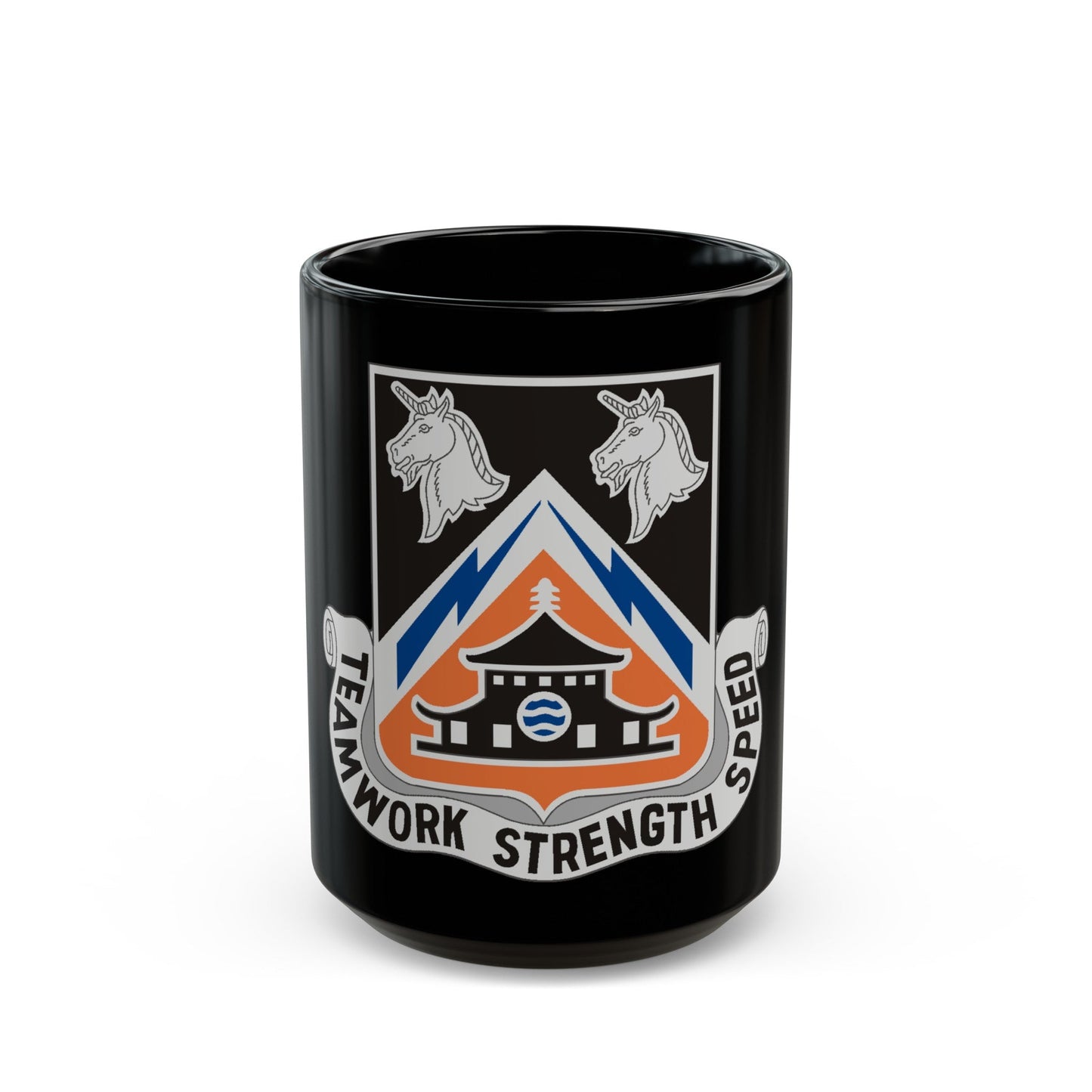43 Signal Battalion (U.S. Army) Black Coffee Mug-15oz-The Sticker Space