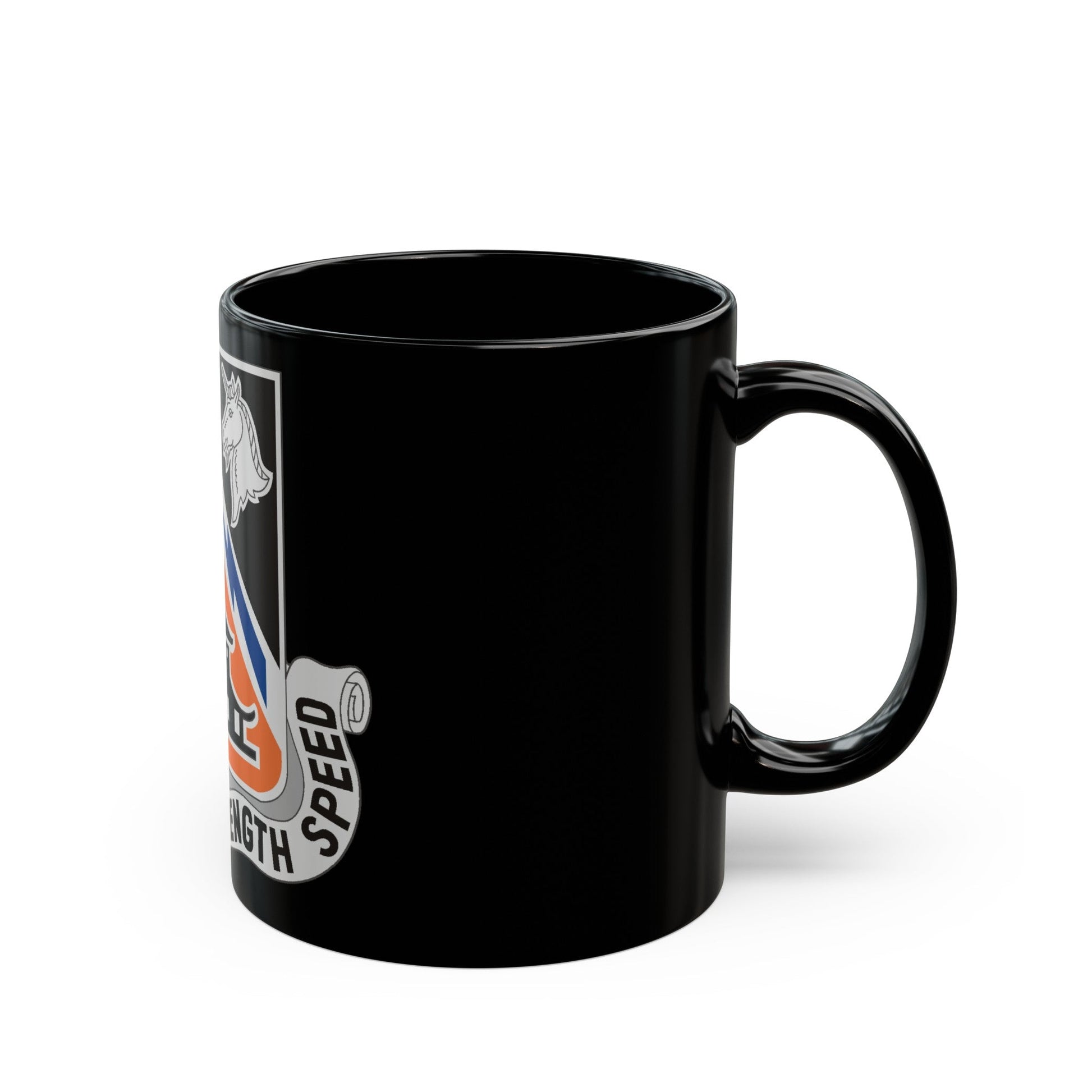43 Signal Battalion (U.S. Army) Black Coffee Mug-The Sticker Space