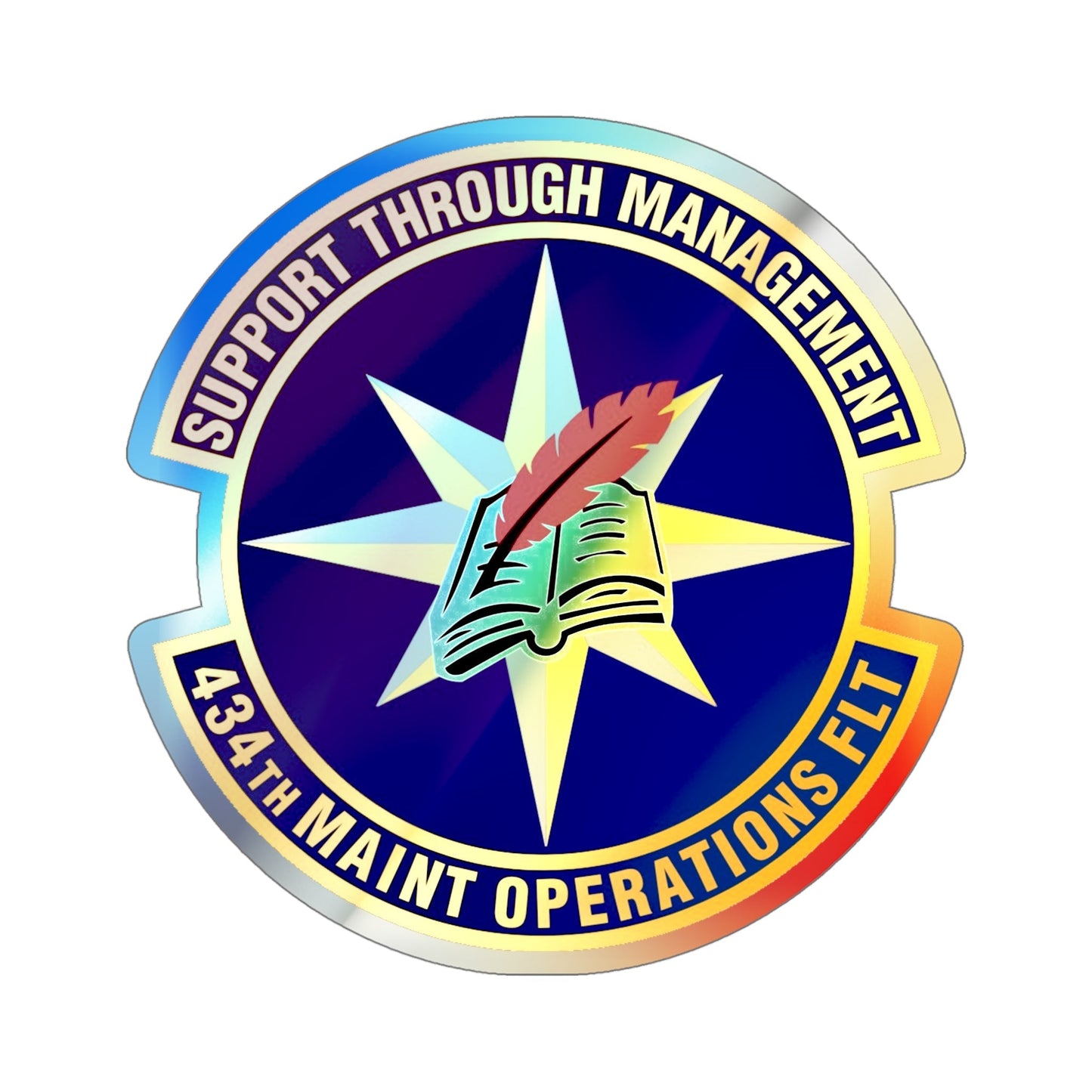 434th Maintenance Operations Flight (U.S. Air Force) Holographic STICKER Die-Cut Vinyl Decal-5 Inch-The Sticker Space