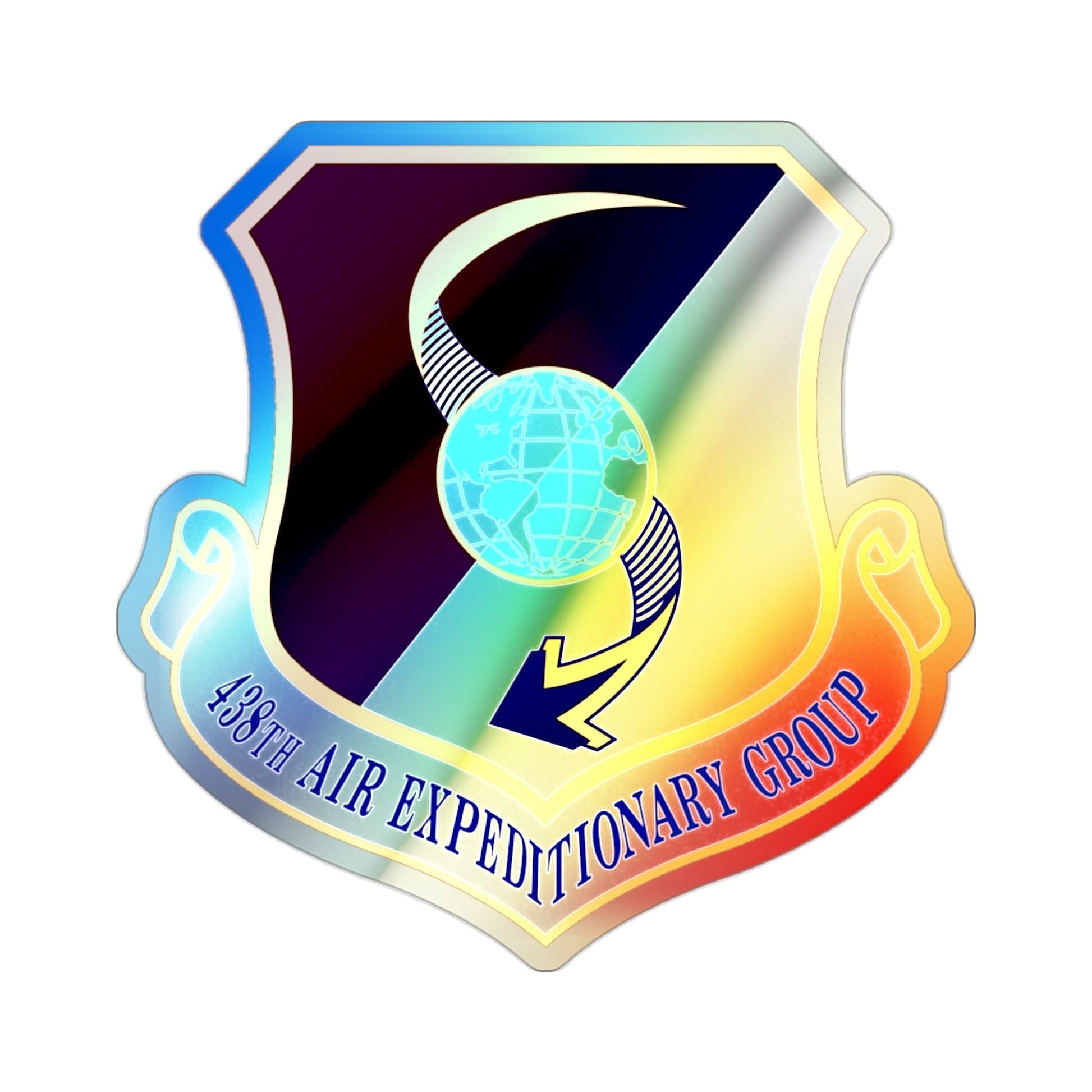 438th Air Expeditionary Group (U.S. Air Force) Holographic STICKER Die-Cut Vinyl Decal-2 Inch-The Sticker Space