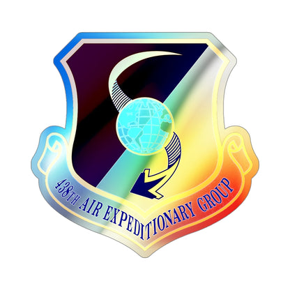 438th Air Expeditionary Group (U.S. Air Force) Holographic STICKER Die-Cut Vinyl Decal-4 Inch-The Sticker Space