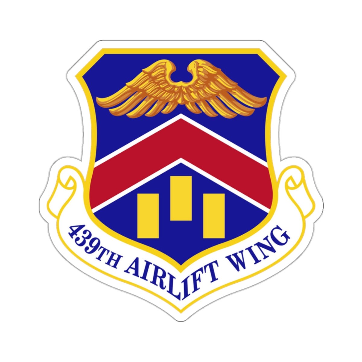 439th Airlift Wing (U.S. Air Force) STICKER Vinyl Die-Cut Decal-White-The Sticker Space