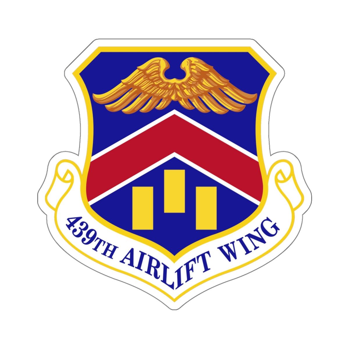 439th Airlift Wing (U.S. Air Force) STICKER Vinyl Die-Cut Decal-White-The Sticker Space