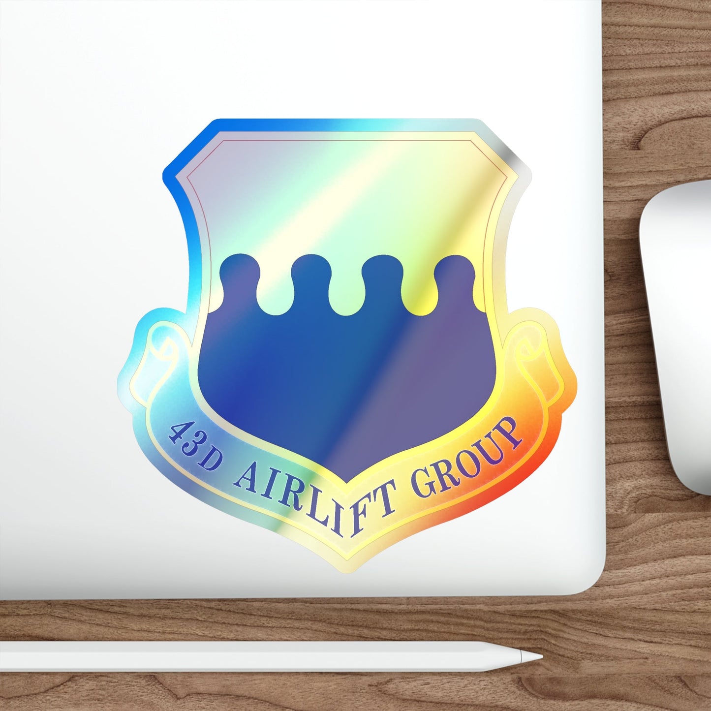 43d Airlift Group (U.S. Air Force) Holographic STICKER Die-Cut Vinyl Decal-The Sticker Space