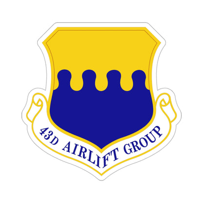 43d Airlift Group (U.S. Air Force) STICKER Vinyl Die-Cut Decal-3 Inch-The Sticker Space
