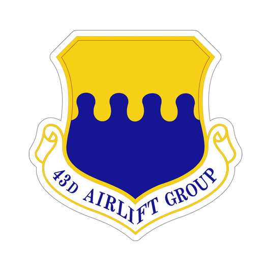 43d Airlift Group (U.S. Air Force) STICKER Vinyl Die-Cut Decal-6 Inch-The Sticker Space