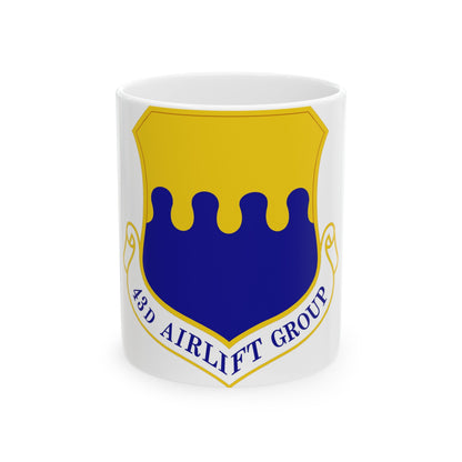 43d Airlift Group (U.S. Air Force) White Coffee Mug-11oz-The Sticker Space