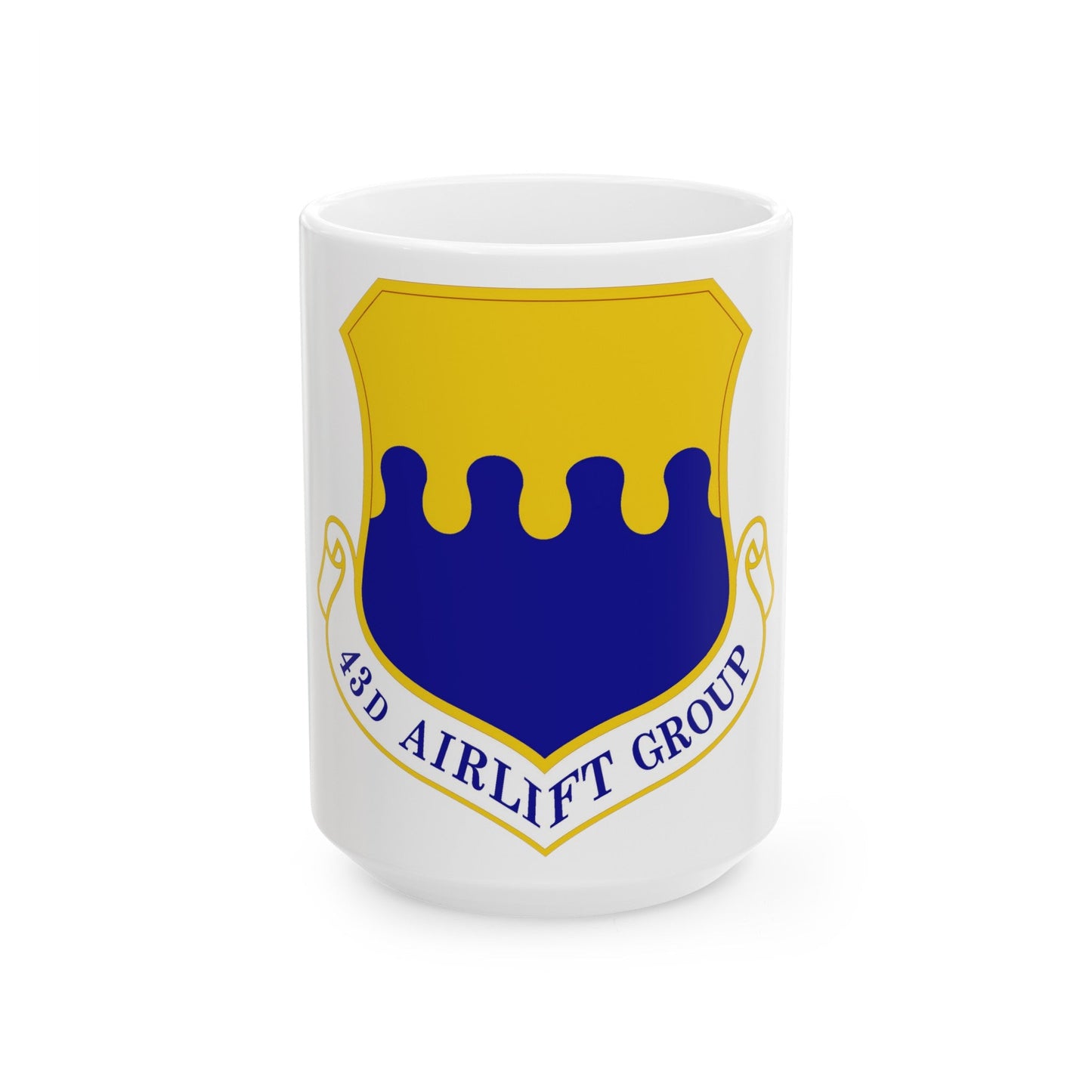 43d Airlift Group (U.S. Air Force) White Coffee Mug-15oz-The Sticker Space