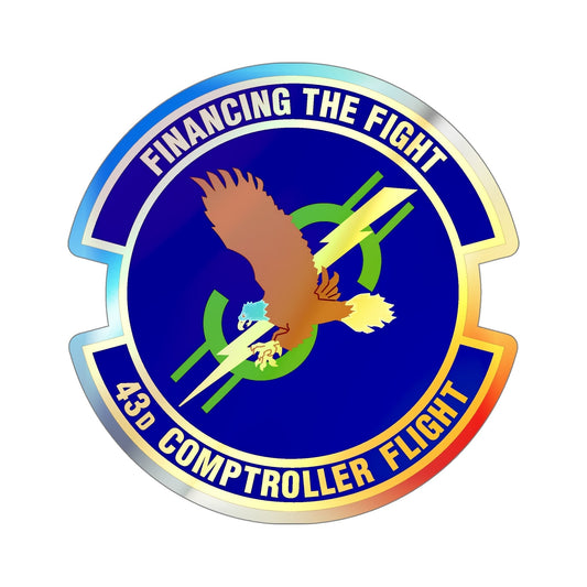 43d Comptroller Flight (U.S. Air Force) Holographic STICKER Die-Cut Vinyl Decal-6 Inch-The Sticker Space