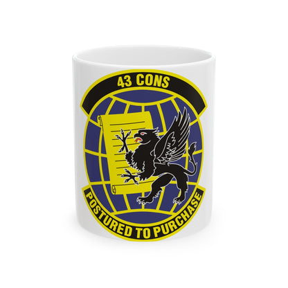 43d Contracting Squadron (U.S. Air Force) White Coffee Mug-11oz-The Sticker Space