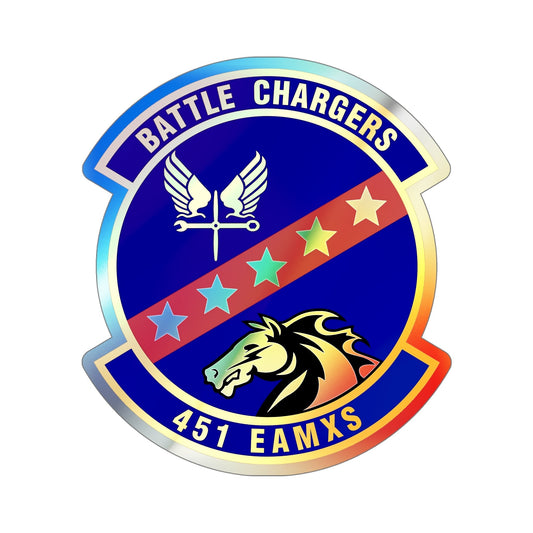 451st Expeditionary Aircraft Maintenance Squadron (U.S. Air Force) Holographic STICKER Die-Cut Vinyl Decal-6 Inch-The Sticker Space