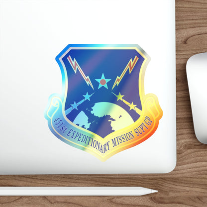 451st Expeditionary Mission Support Group (U.S. Air Force) Holographic STICKER Die-Cut Vinyl Decal-The Sticker Space