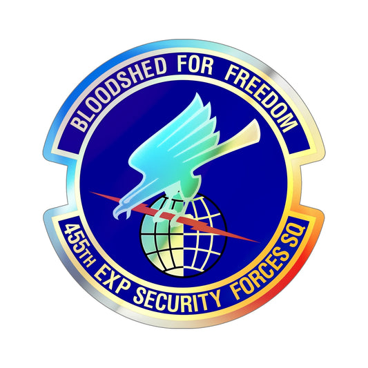 455th Expeditionary Security Forces Squadron (U.S. Air Force) Holographic STICKER Die-Cut Vinyl Decal-6 Inch-The Sticker Space